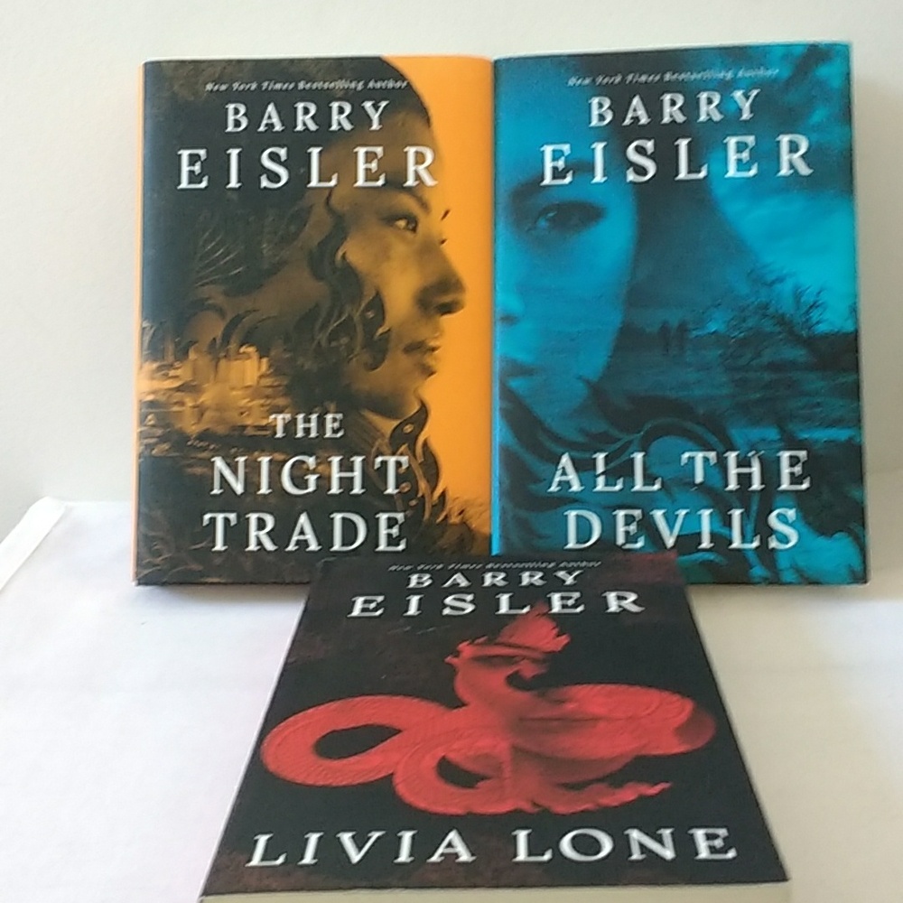Set of three novels- Livia Lone, The Night Trade, All The Devils by Barry Eisler